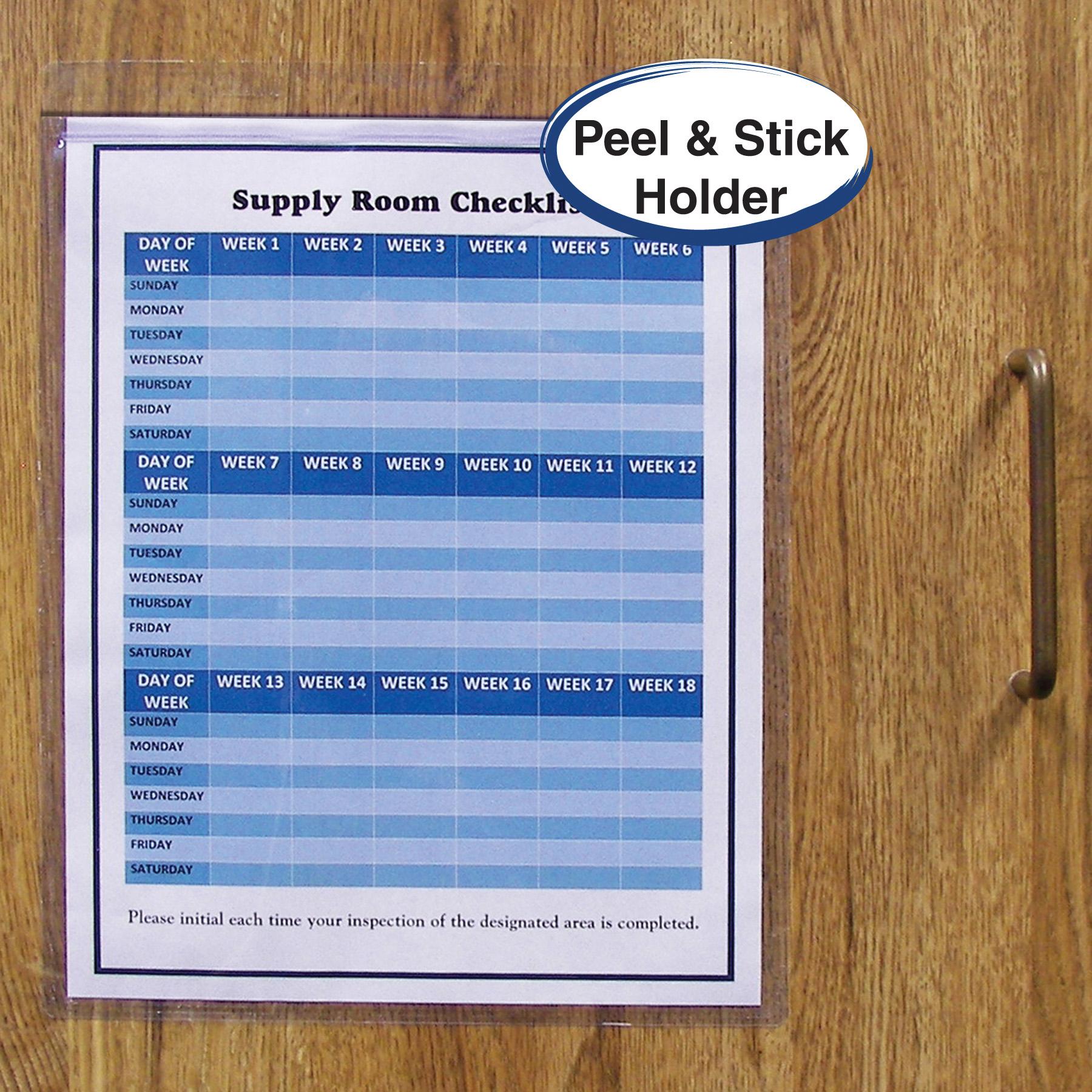 CLine Stitched Shop Ticket Holders, Both Sides Clear, 6 x