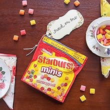 Tiny Starburst Minis bite sized snacks are miniature.