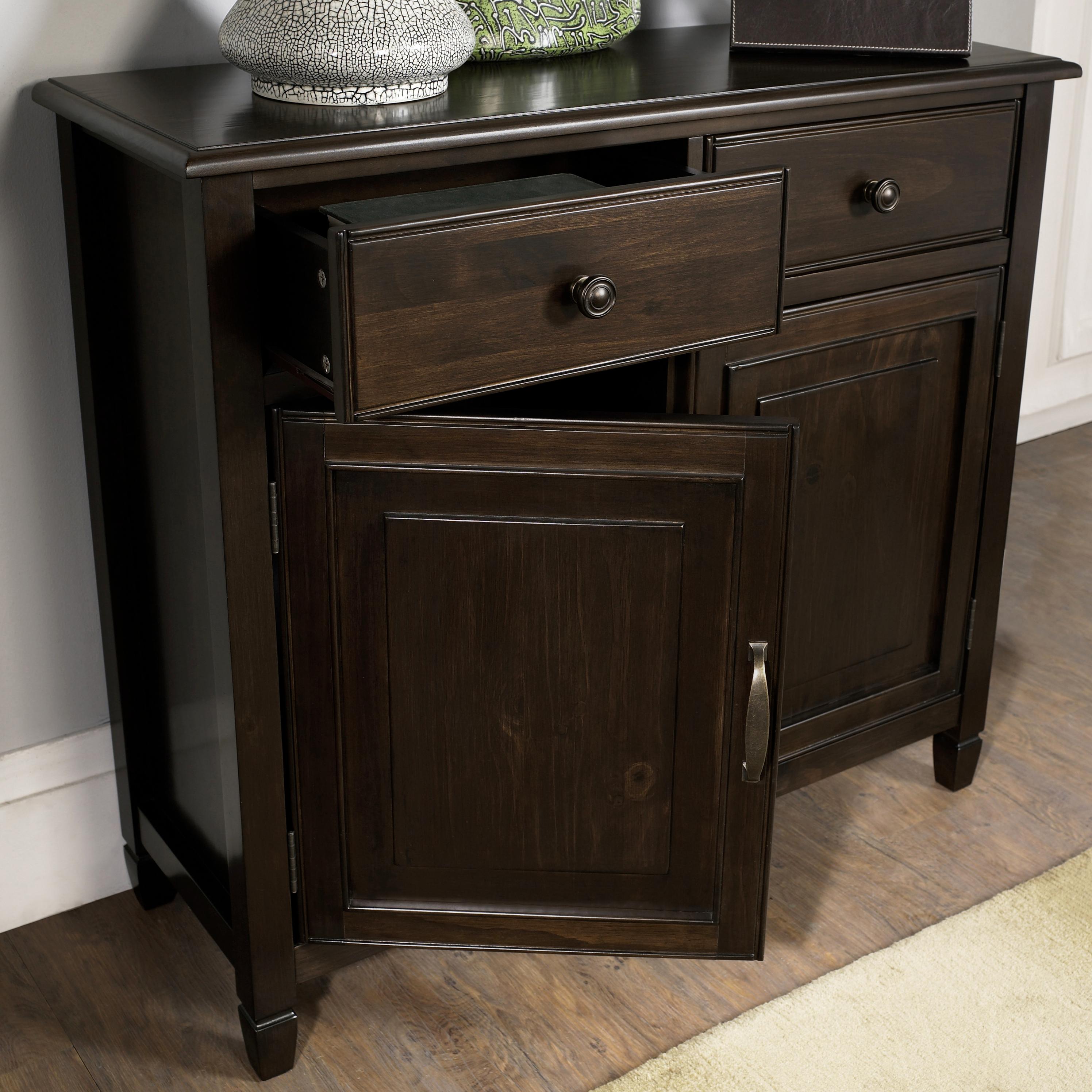 Simpli Home Connaught Entryway Storage Dark