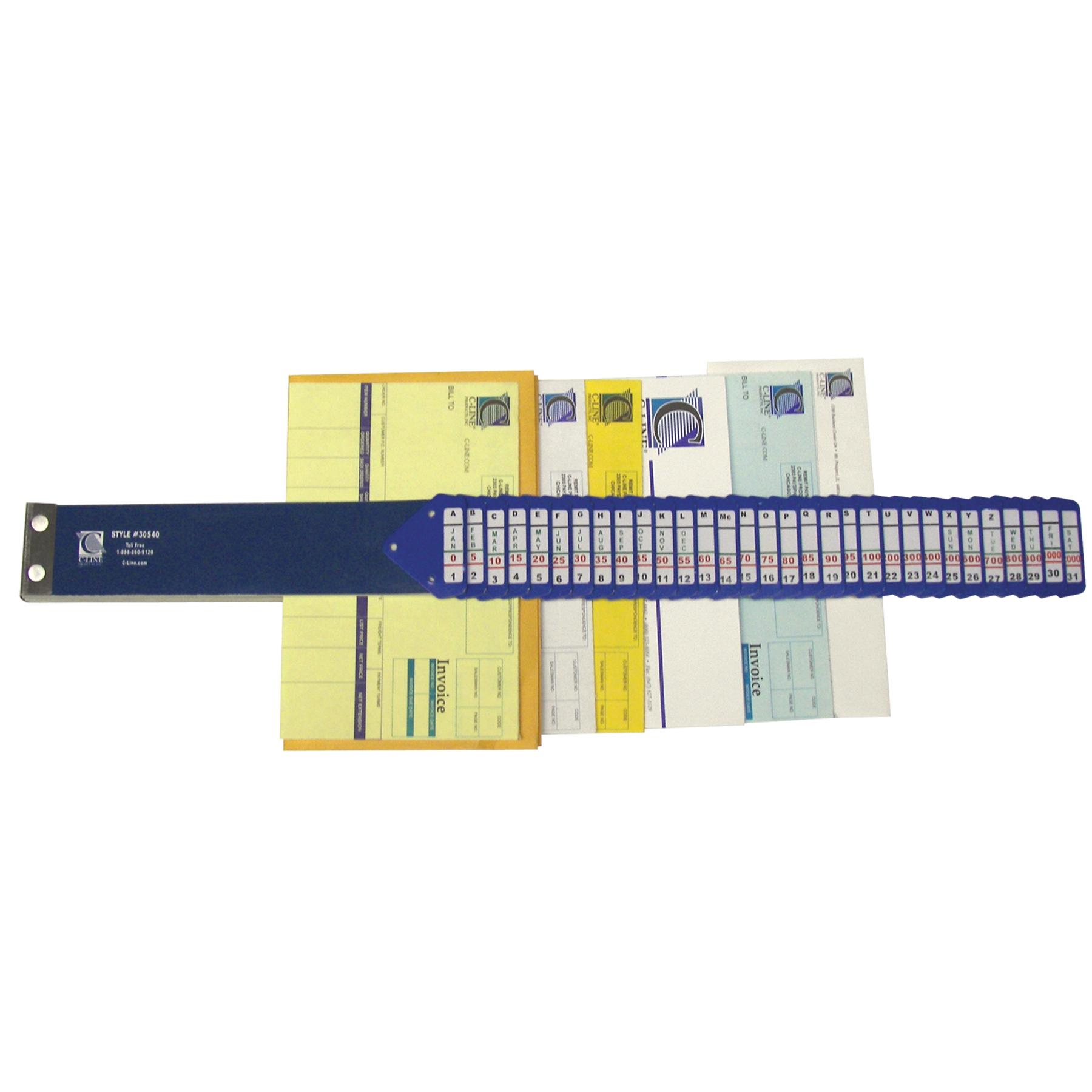 CLine AllPurpose Document Sorter, 2.5 x 23.5 Inch, Blue