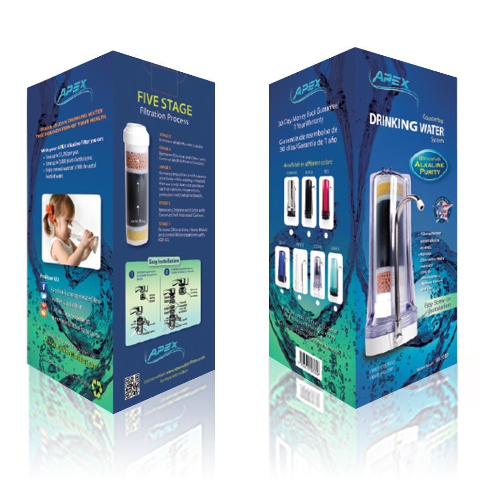 APEX Countertop Drinking Water Filter Alkaline (White