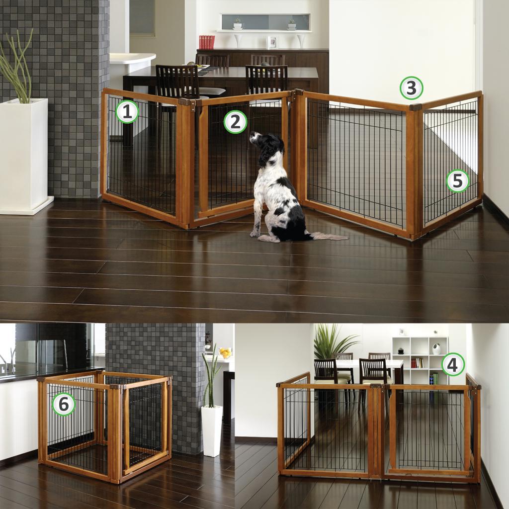 Richell 3in1 Convertible Elite Pet Gate, 4Panel Pet