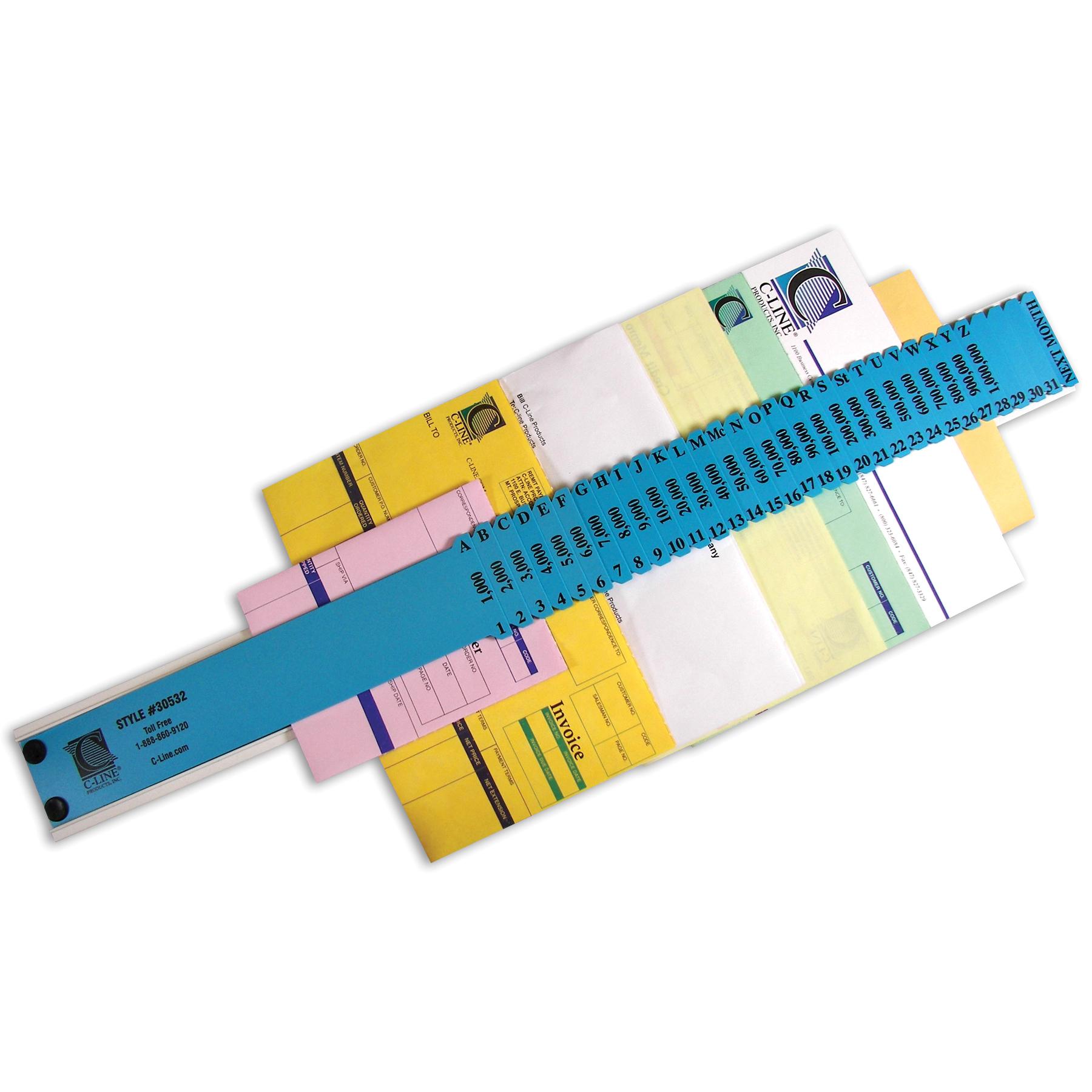 CLine AllPurpose Document Sorter, 2.5 x 23.5 Inch, Blue