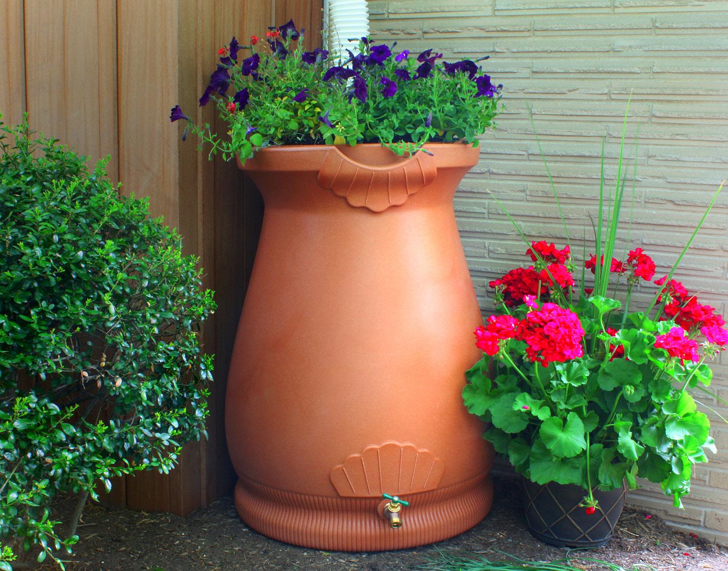Good Ideas RWURN Rain Wizard Rain Barrel Urn 65Gallon