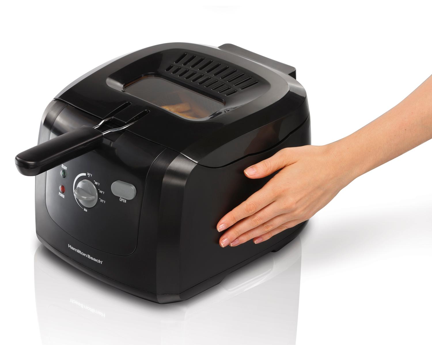 Hamilton Beach 35021 Deep Fryer with Cool Touch, Black