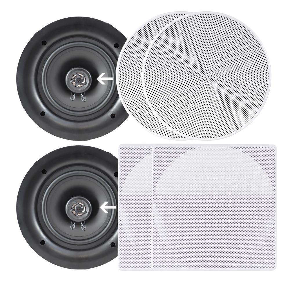 Pyle Ceiling Speakers Stereo Home Theater Speakers in Wall Speakers Flush Mount