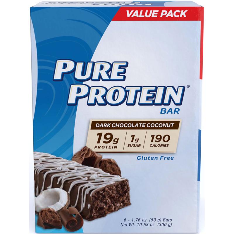 Pure Protein Dark Chocolate Coconut, 50 gram, 6 count