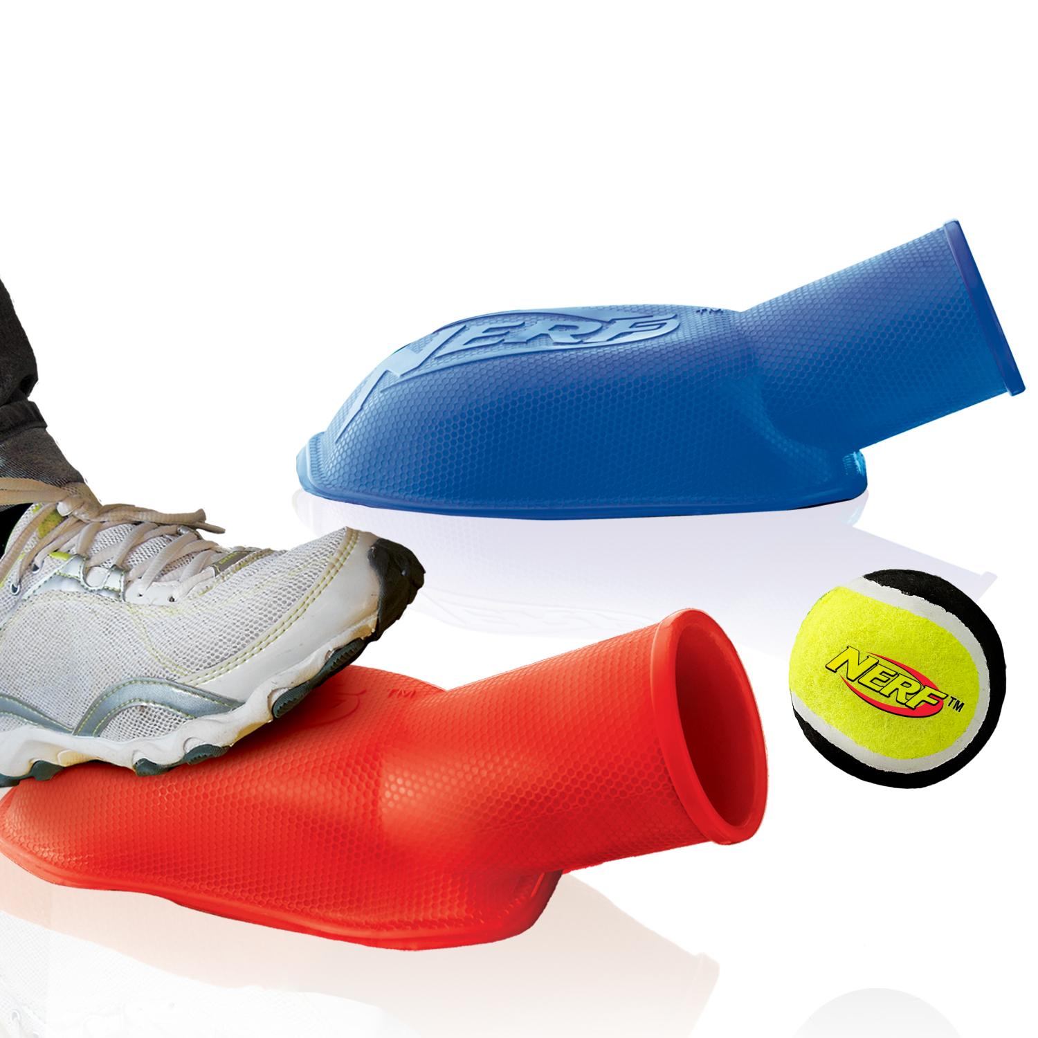 Nerf Dog Tennis Ball Stomp Launcher, 12Inch, Red Pet Supplies