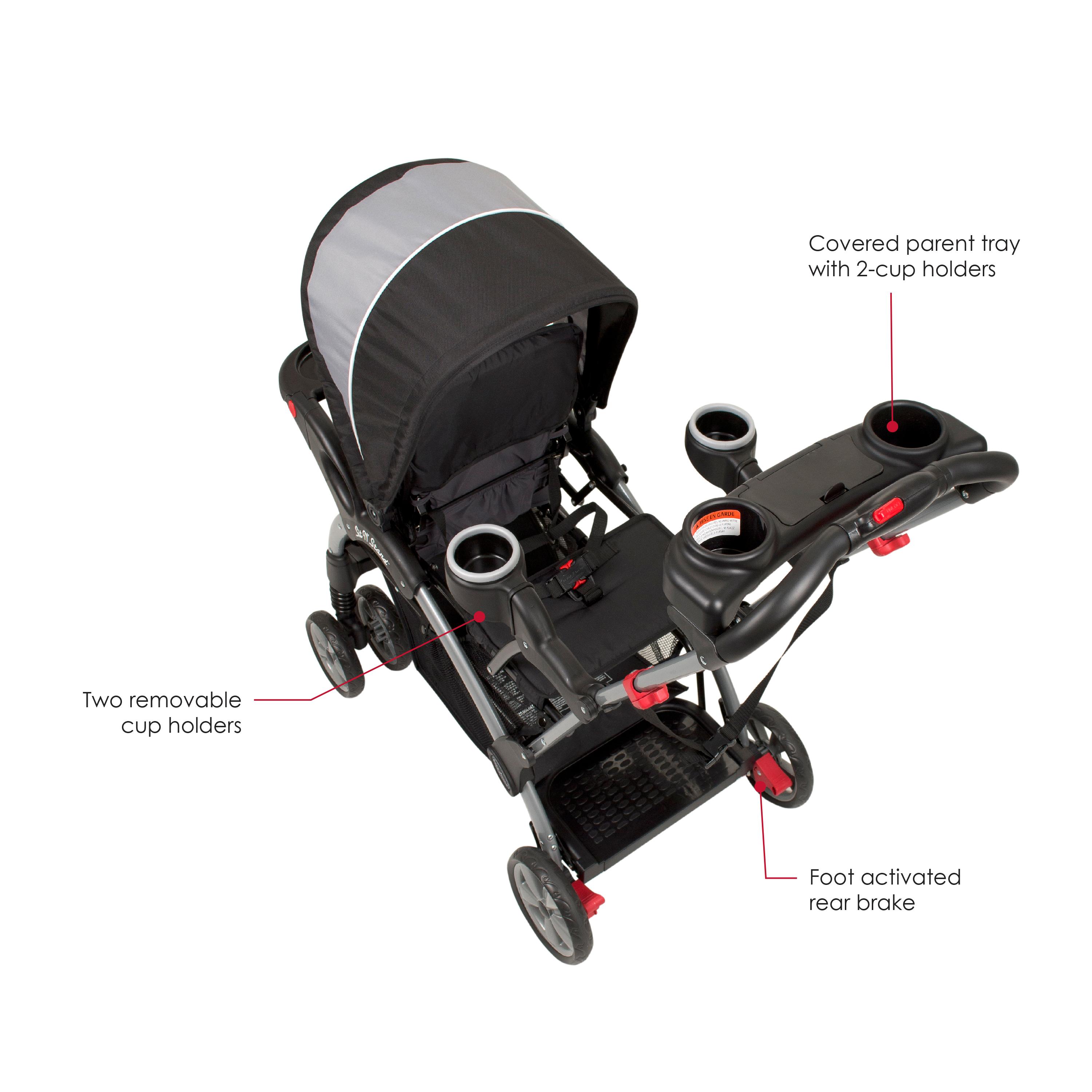 Baby Trend Sit N Stand Ultra Tandem Stroller, Phantom Baby