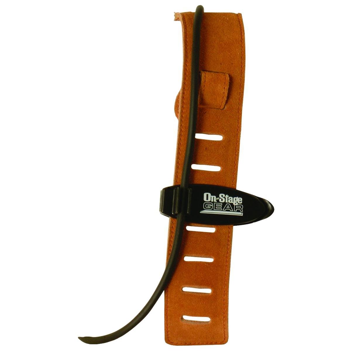 On Stage GSA10 Guitar Strap with Grip Clip, Black Musical