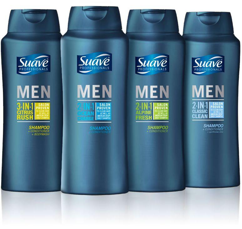 Suave Men 2 in 1 Shampoo and Conditioner, Classic Clean