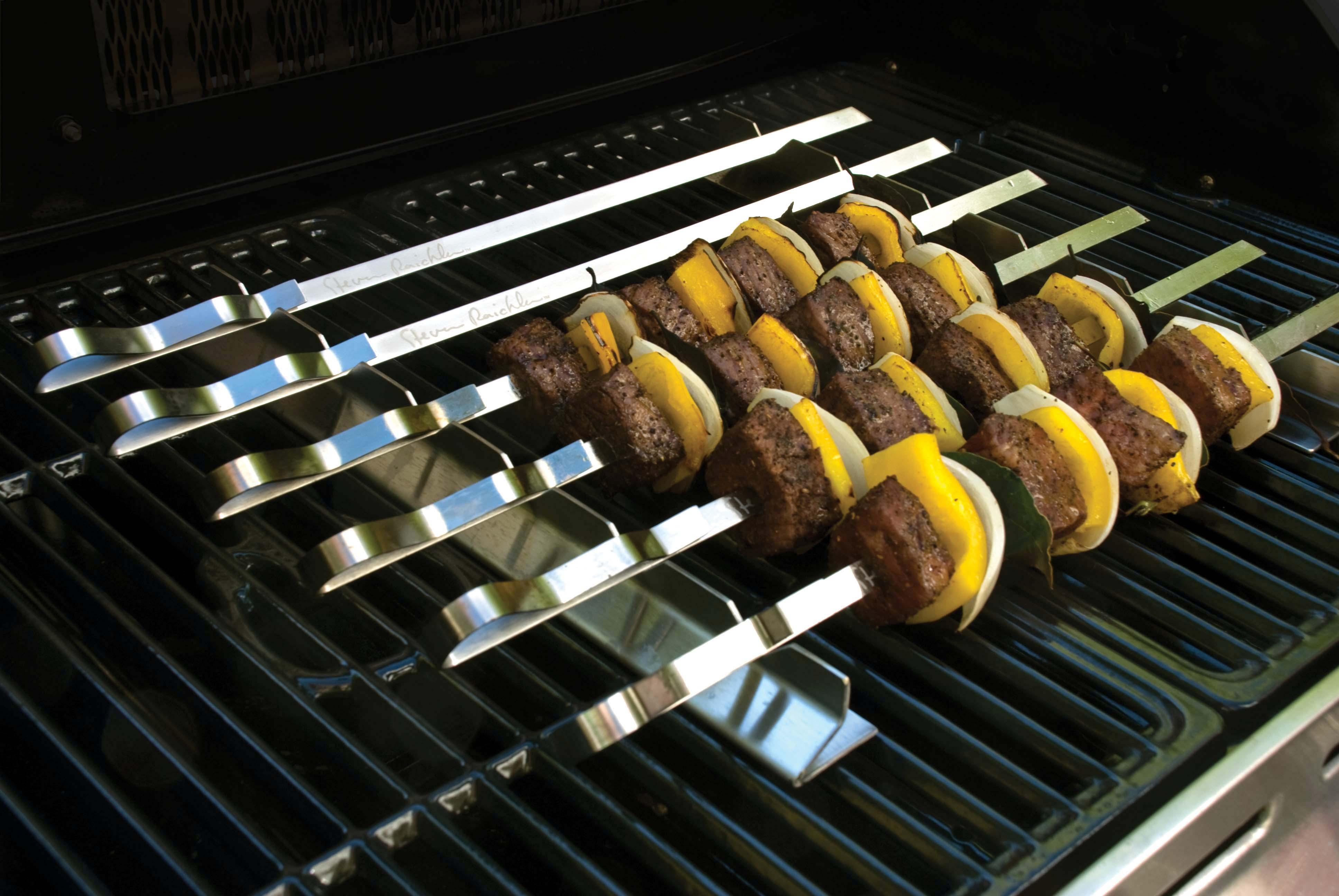 Best of Barbecue Stainless Steel Kabob Rack Set with Six