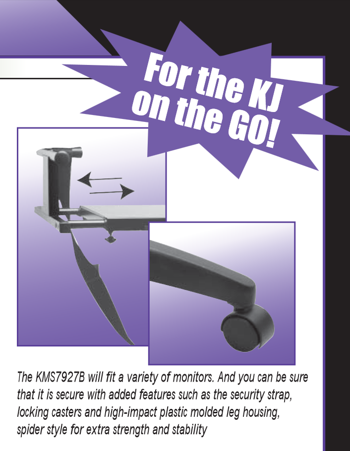 On Stage KMS7927B Karaoke/TV Monitor Stand Musical Instruments