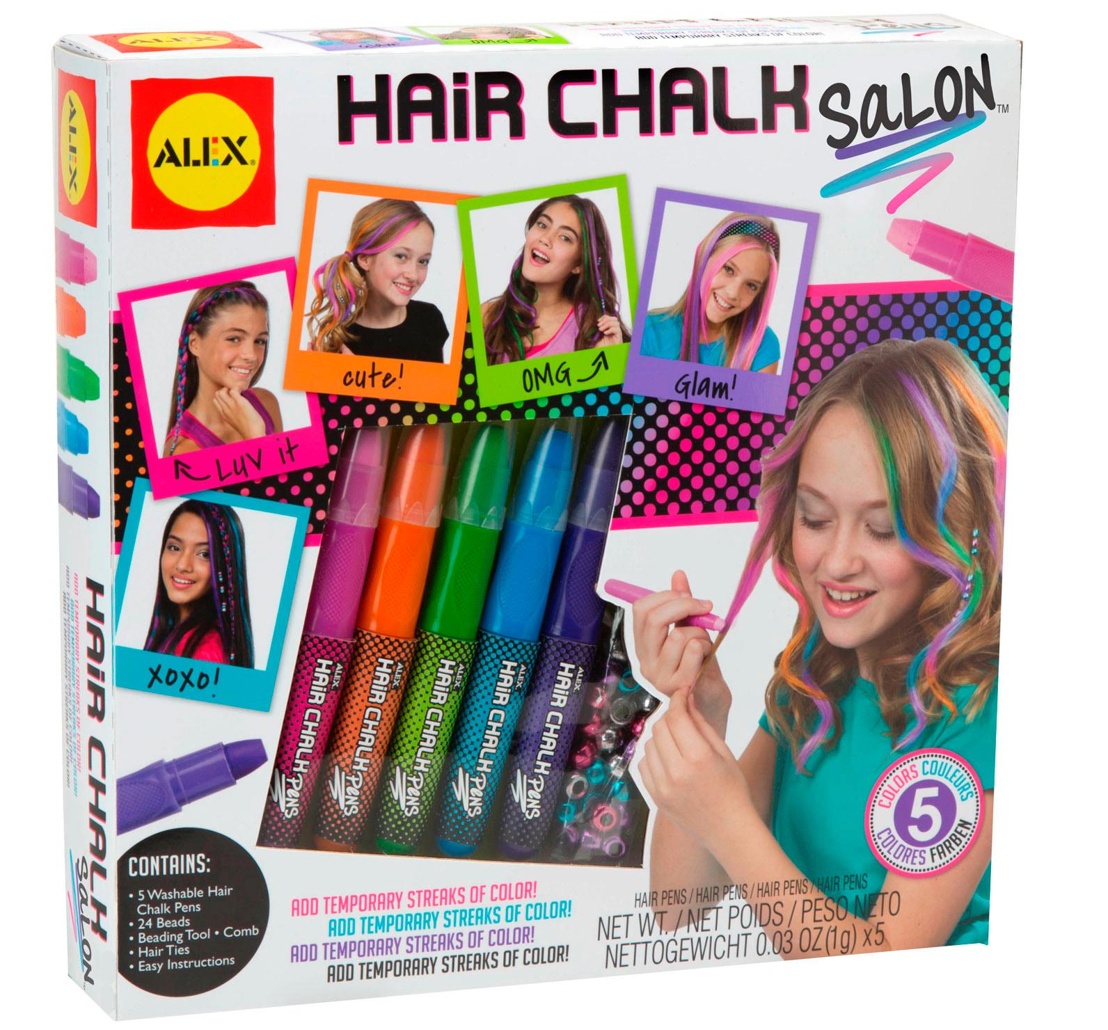 Spa Fun Tattoo More Deluxe Hair Chalk Salon Activity Kit with Pens