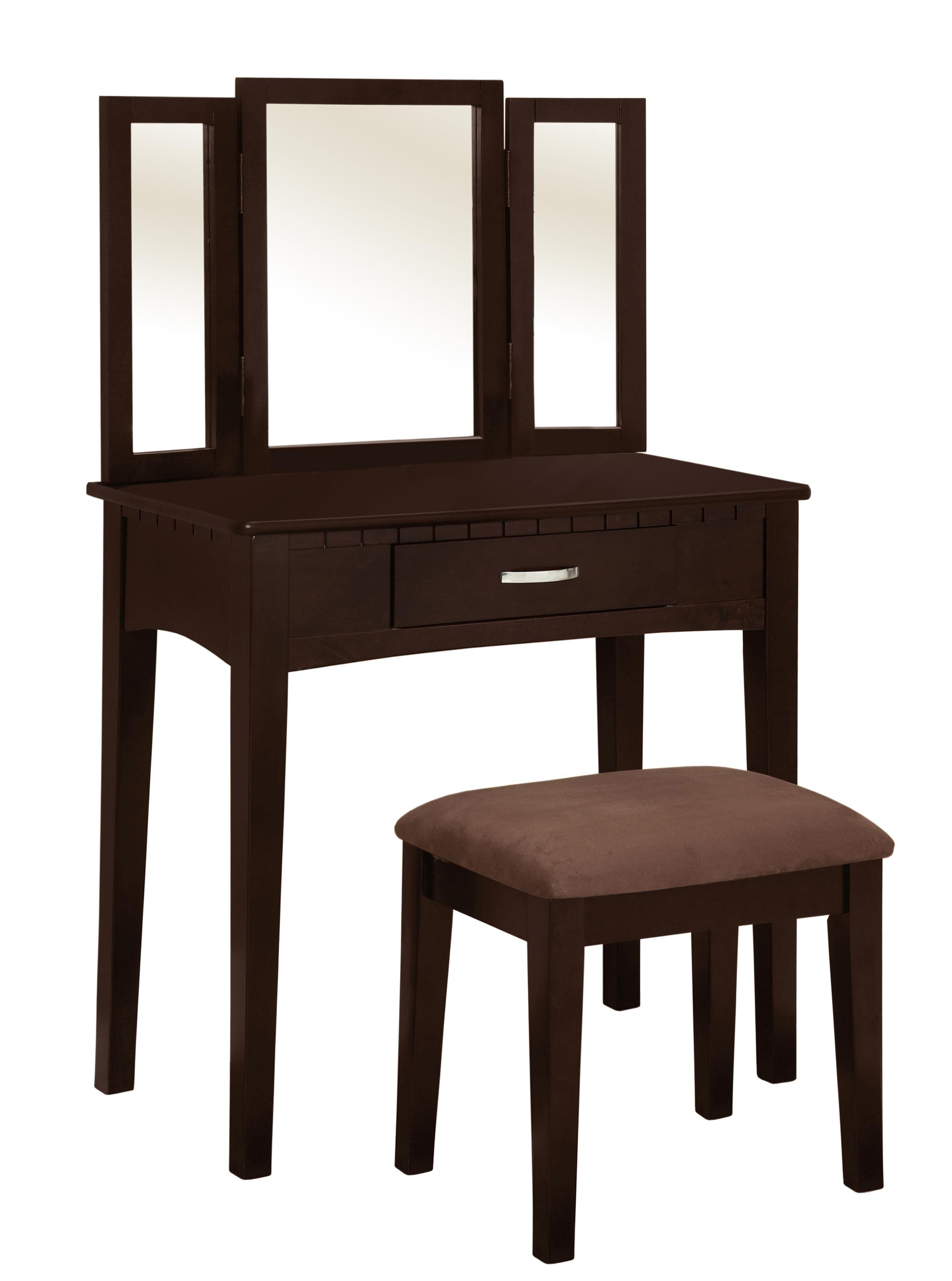 Furniture of America Doris 2Piece Vanity and Stool Set