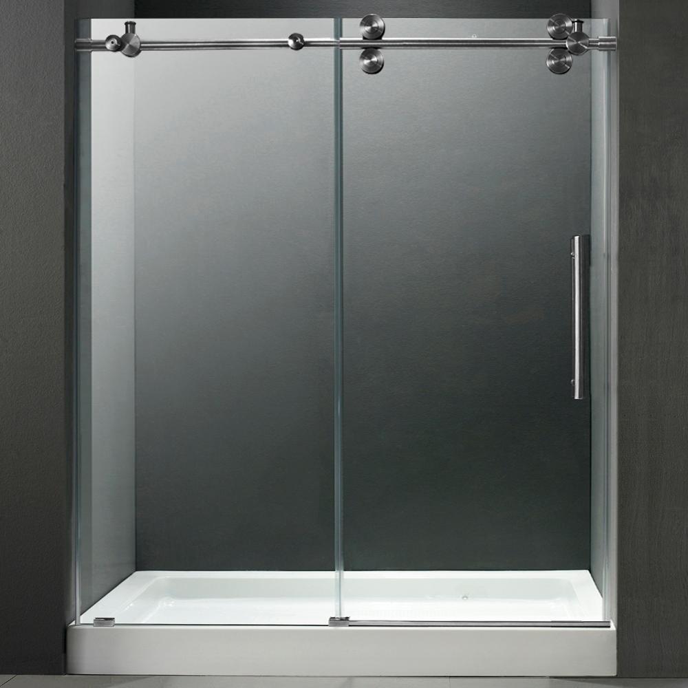 VIGO Elan 60inch Frameless Shower Door .375in. Clear Glass/Chrome