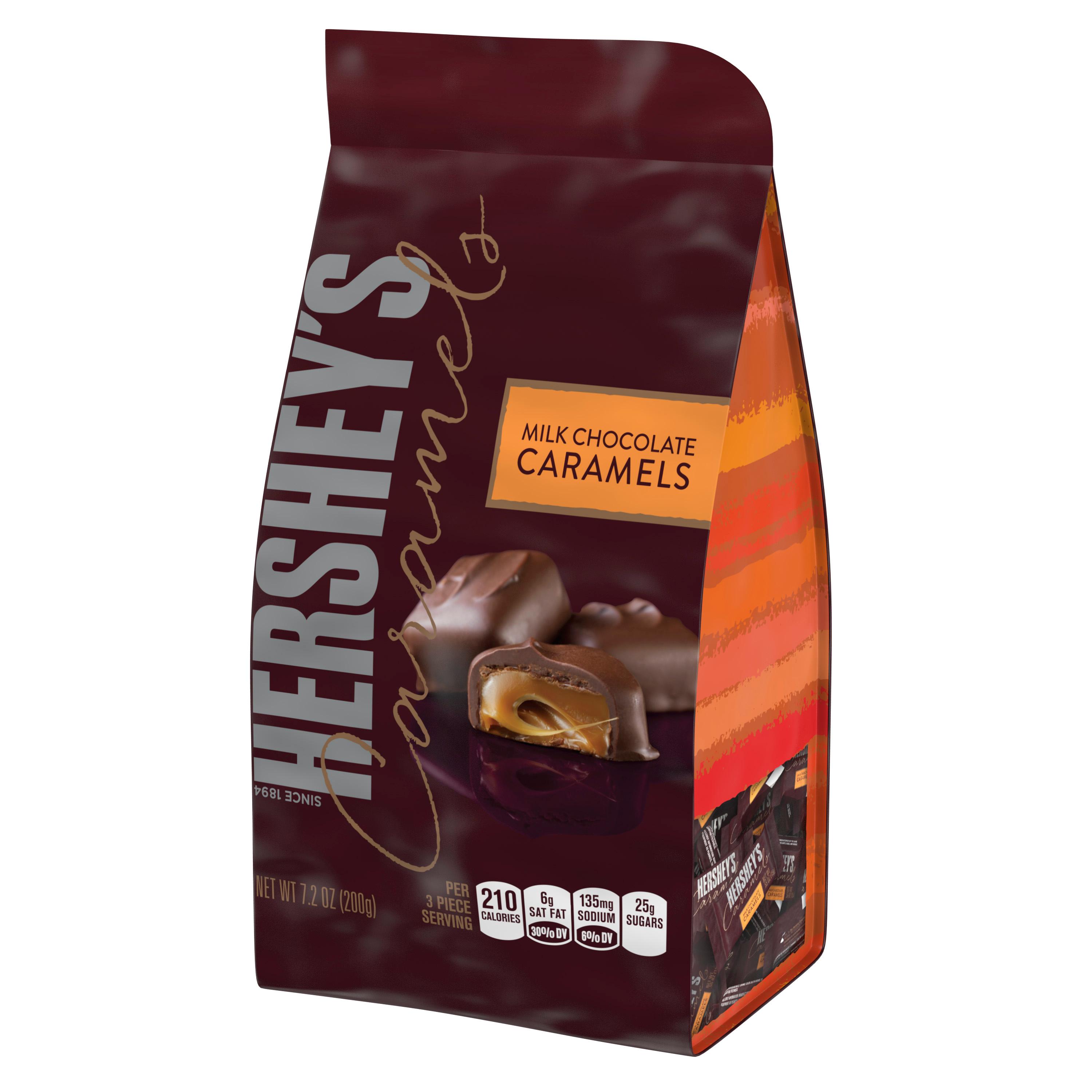 HERSHEY'S Caramels (Milk Chocolate, 7.2 Ounce Bag, Pack of
