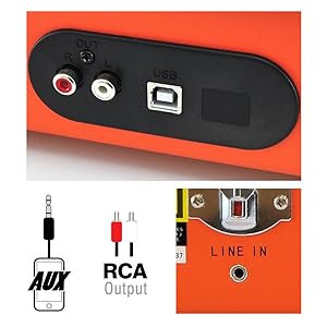 AUX Input/Stereo RCA Output