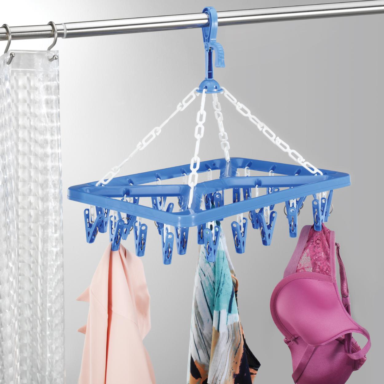 Whitmor 6171844 Clip and Drip Hanger with 26 Clips Free