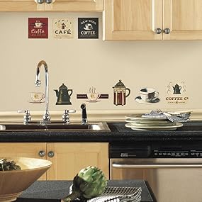 coffee wall decals, coffee wall stickers