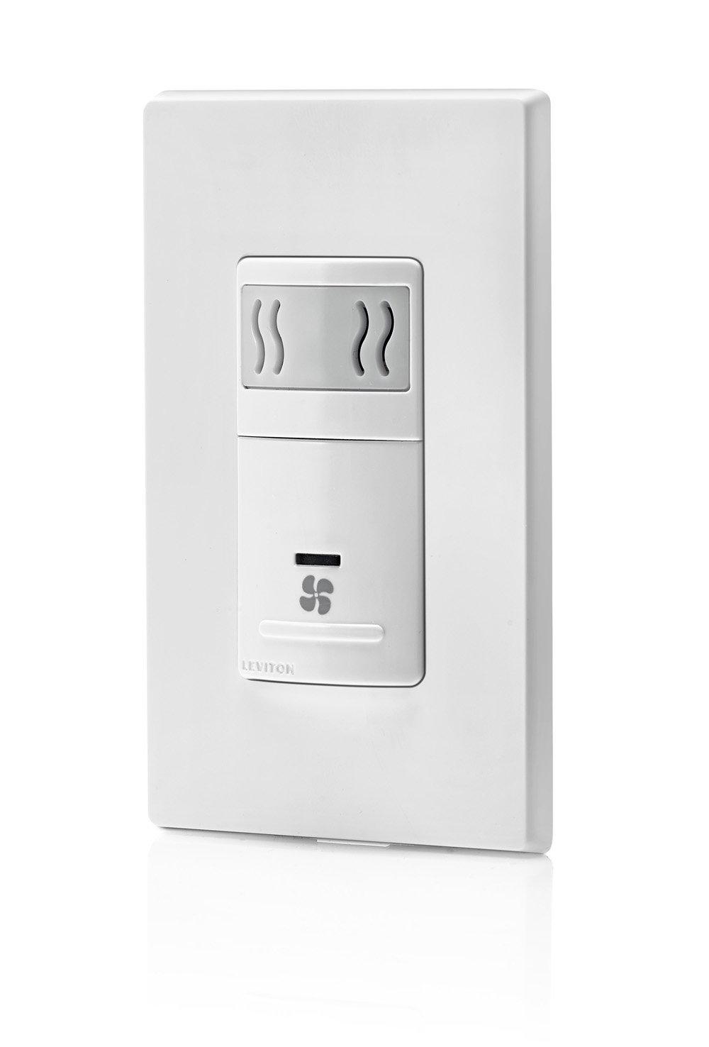 Leviton IPHS51LW Humidity Sensor and Fan Control, Single Pole, White