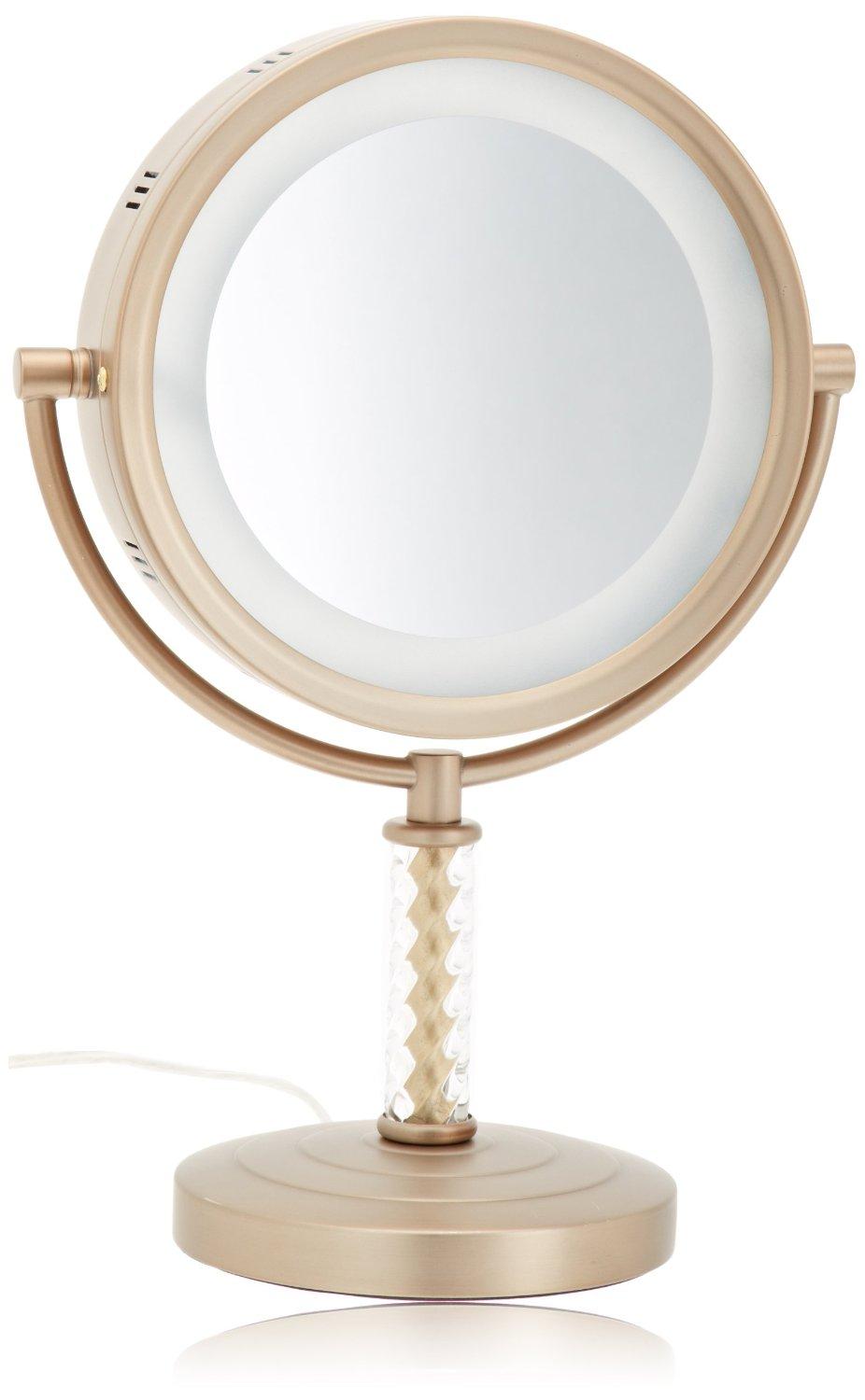 Jerdon HL856BC 8Inch Halo Lighted Vanity Mirror with 6x