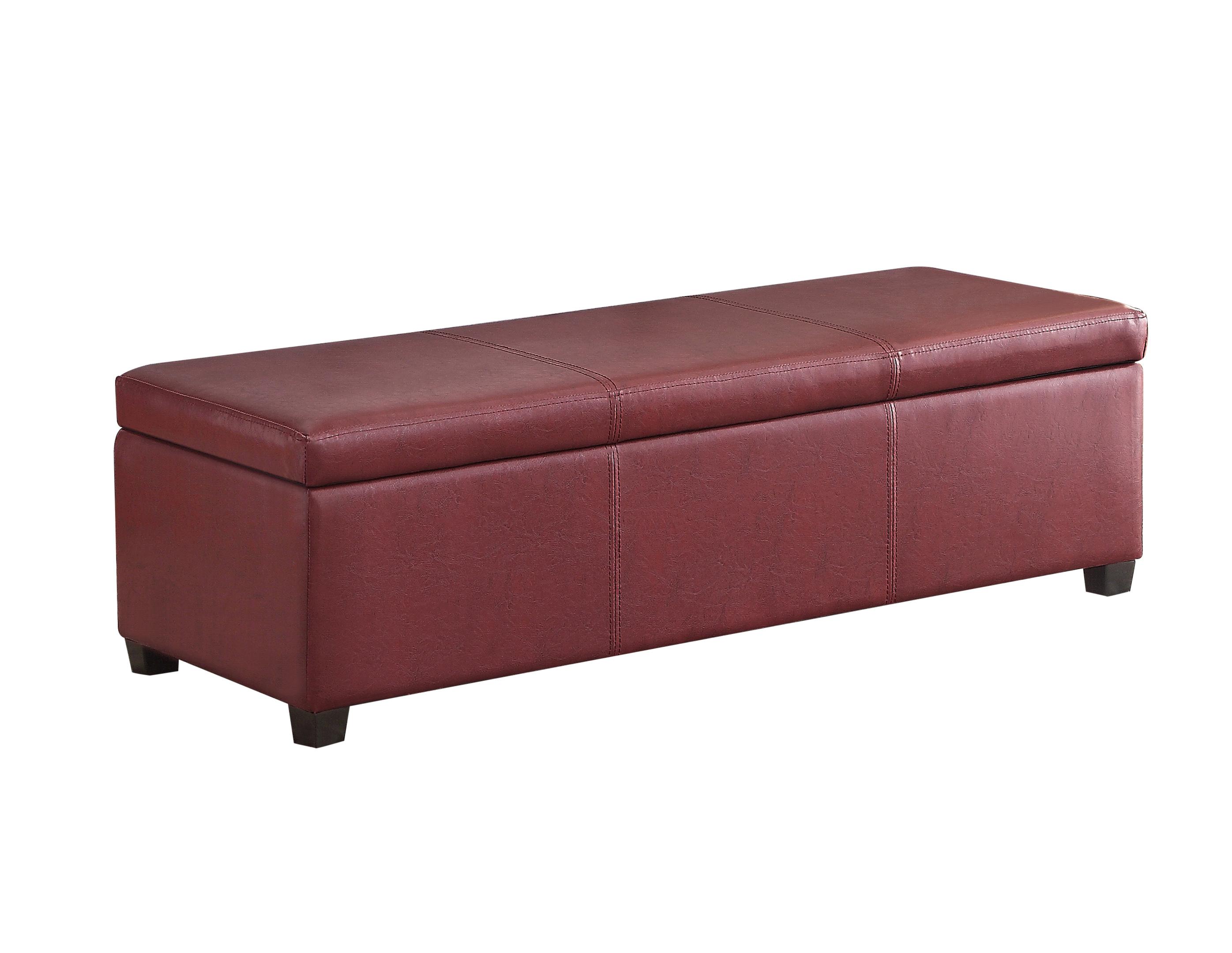 Simpli Home Avalon Rectangular Faux Leather Storage