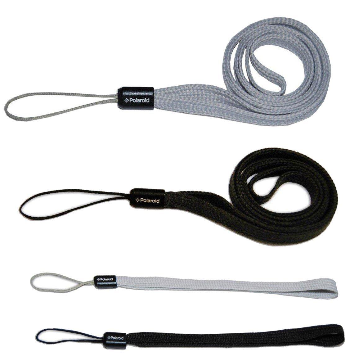 Polaroid Wrist Strap & Neck Strap Combo Kit (2 Wrist Straps & 2 Neck Straps) For Digital Cameras