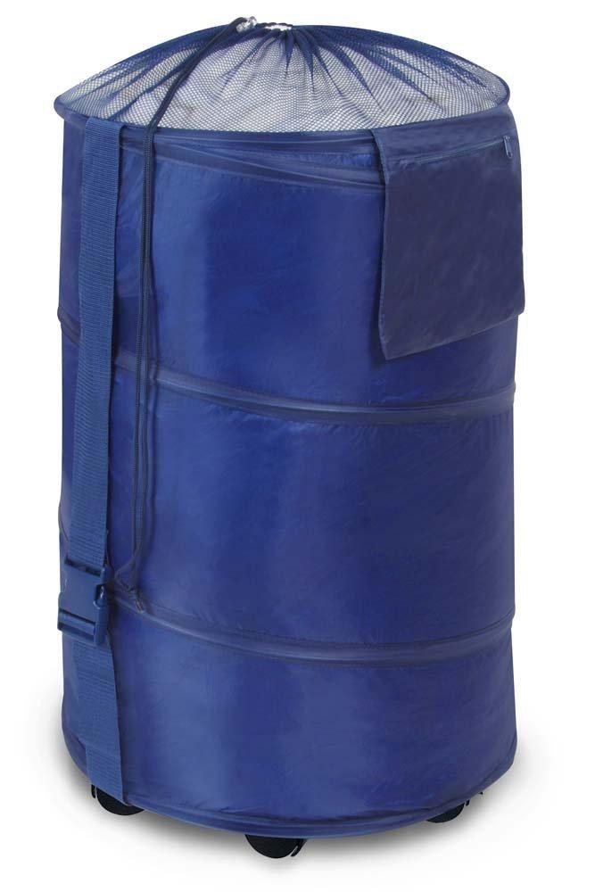 ProMart DAZZ Deluxe PopUp Hamper, Rolling Spiral, Blue