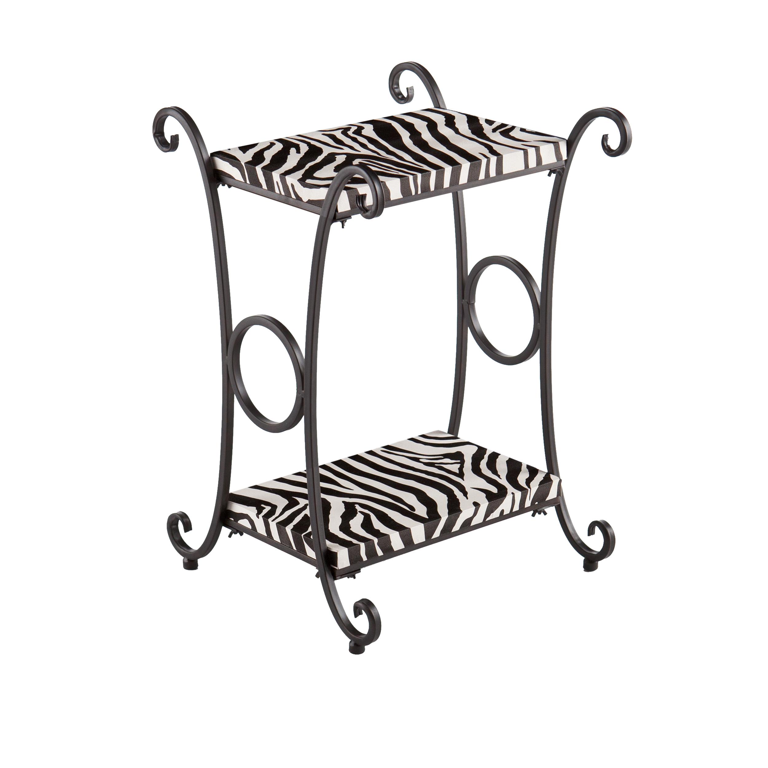 SEI Pendleton Zebra Animal Print Accent Table End Tables