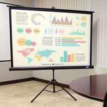 Tripod projection screen, venue screen, tripod screen, portable projection screens