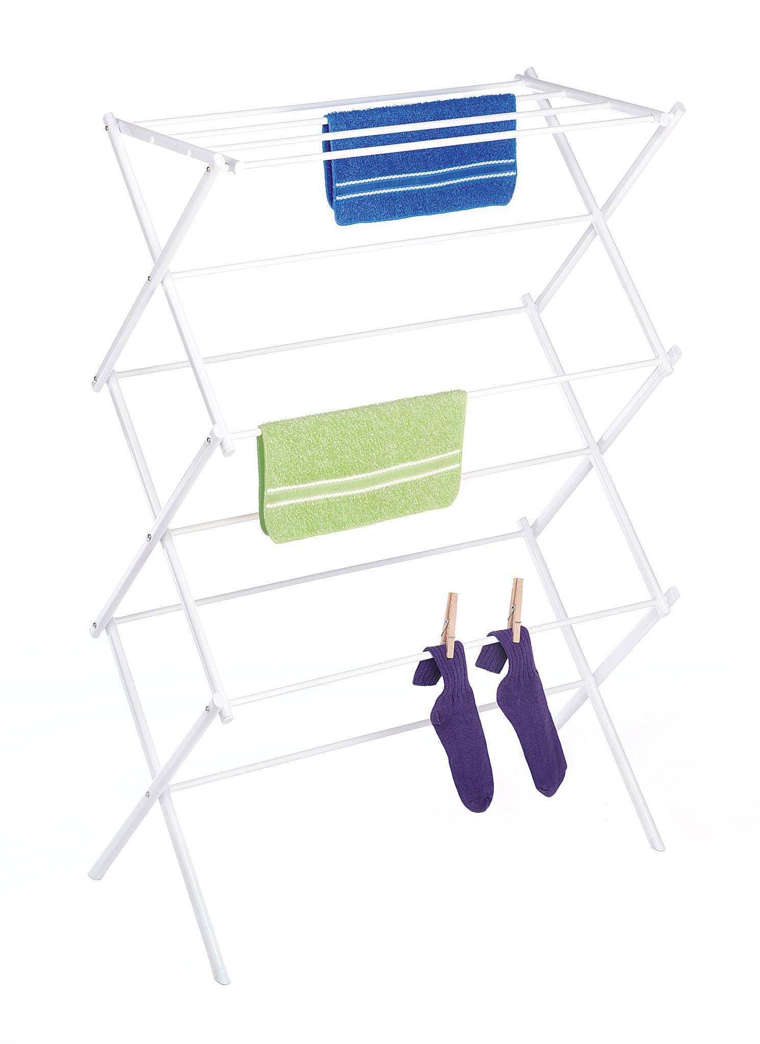 Whitmor 6023741 Folding Clothes Drying Rack, White