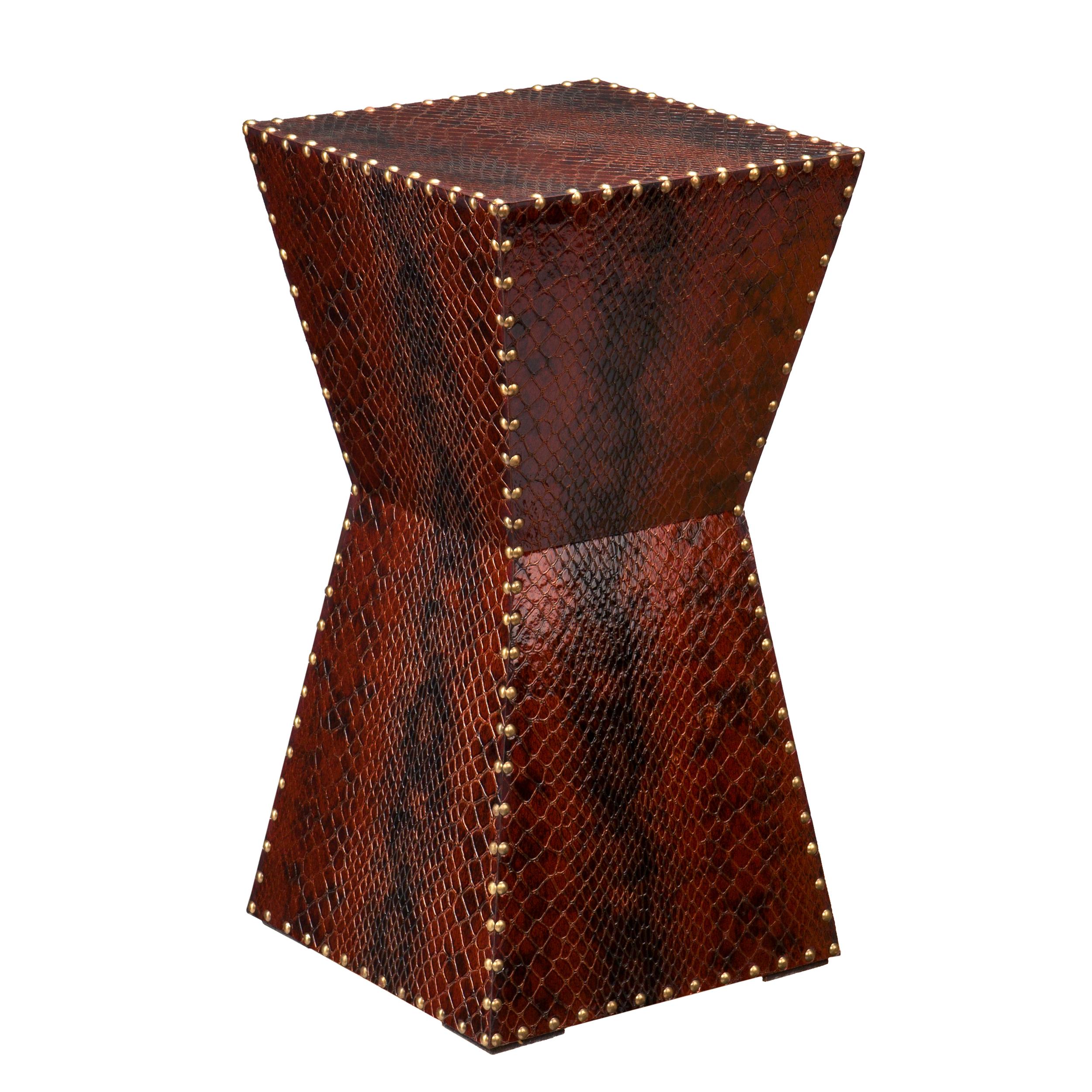 SEI Warrington Faux Leather Accent Table End Tables
