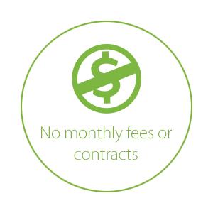 No monthly fees/contracts