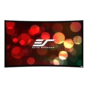 elite screens lunette acousticpro 1080p3;curved 4k uhd fixed frame projector screen;best projection