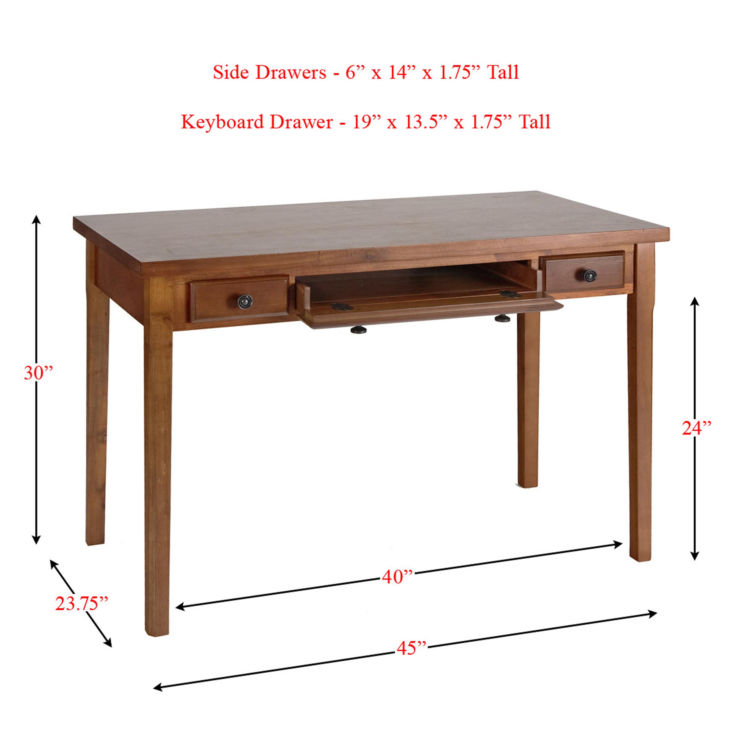 SEI Classic MediumMahogany Desk with 2 Drawers and