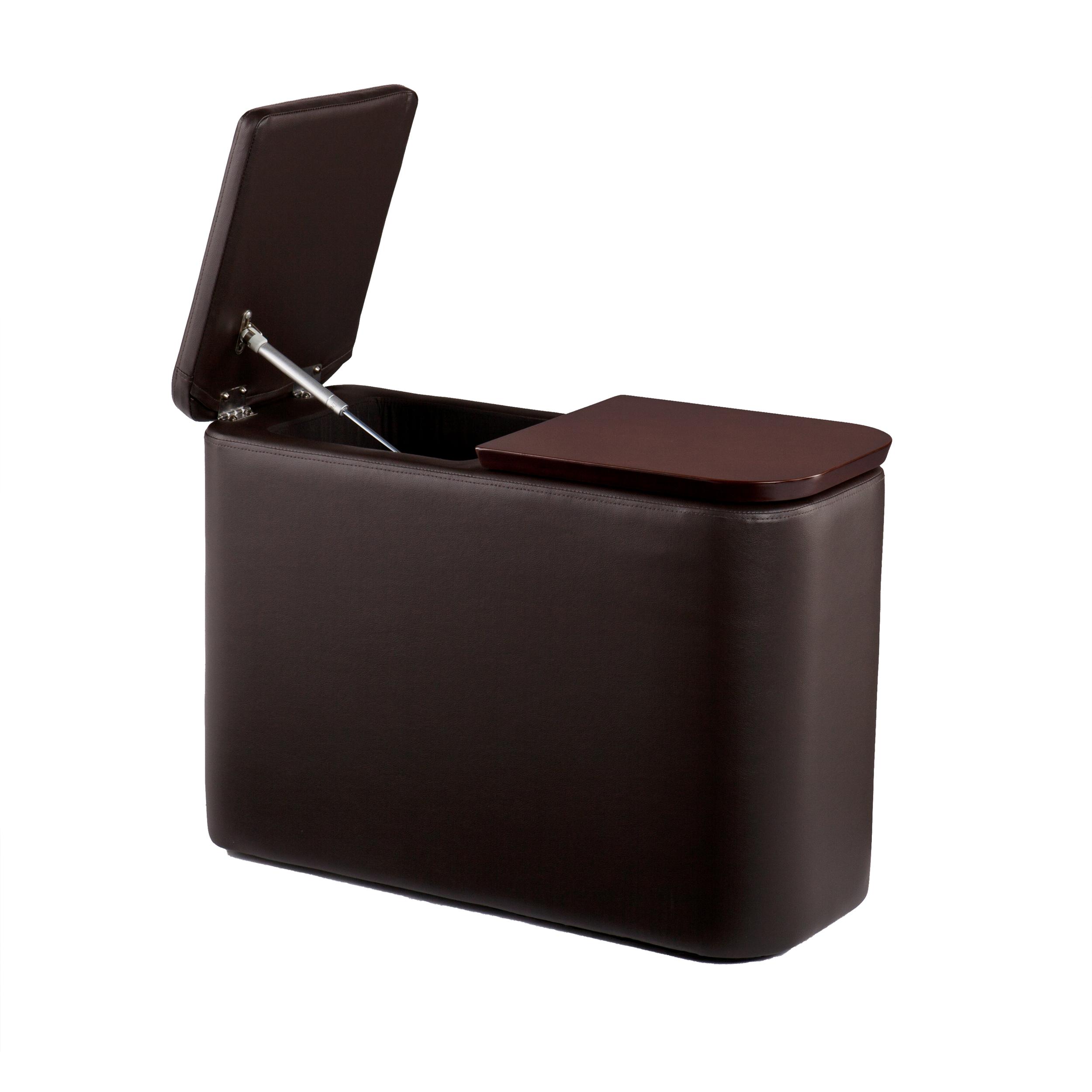 SEI Garyson Entertainment Companion End Table, Café Brown