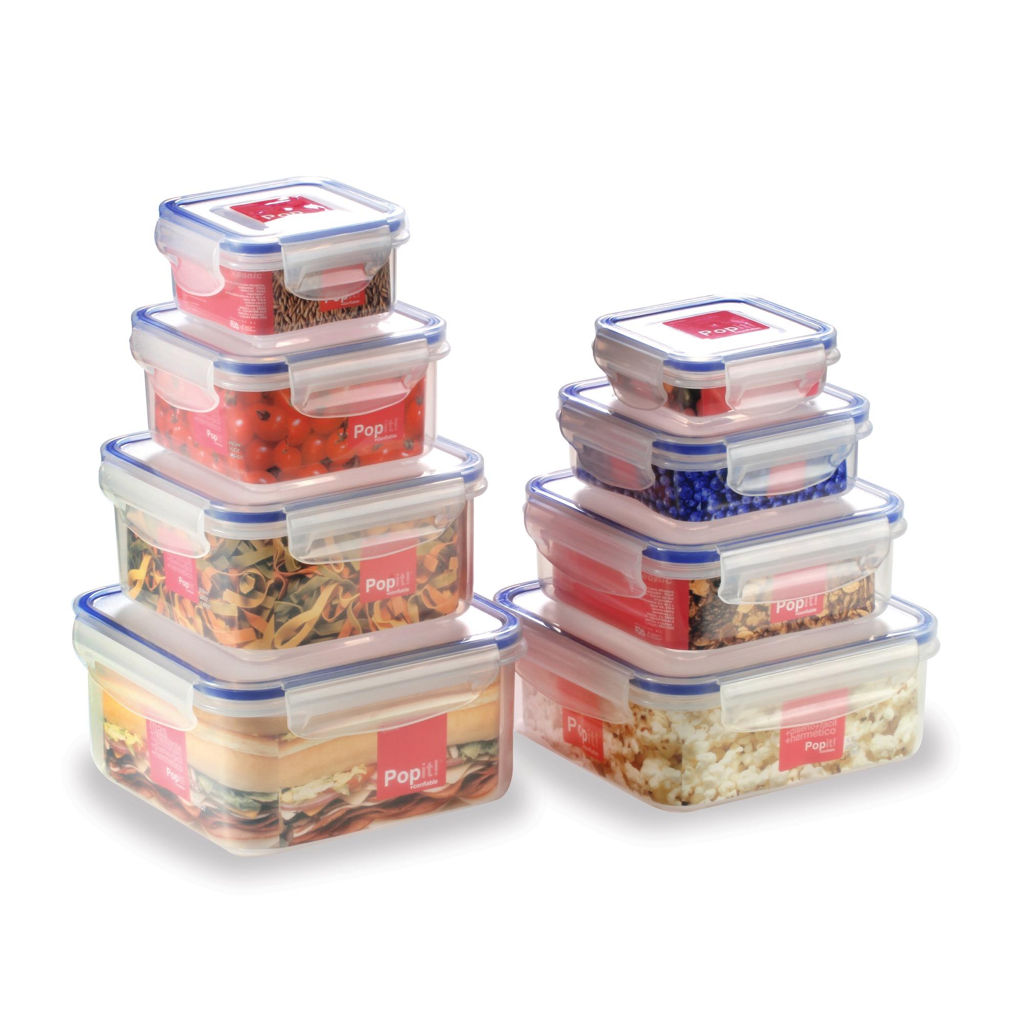 Stackit! By Popit!, 6 Container Food Saver Set Kitchen