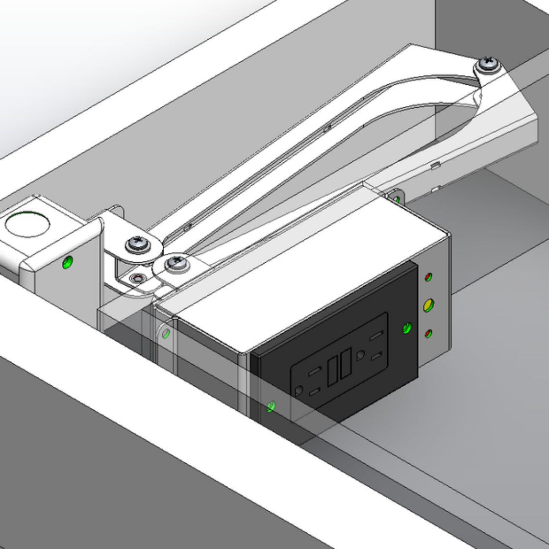 Style Drawer InDrawer Power Outlet with Thermostat Home