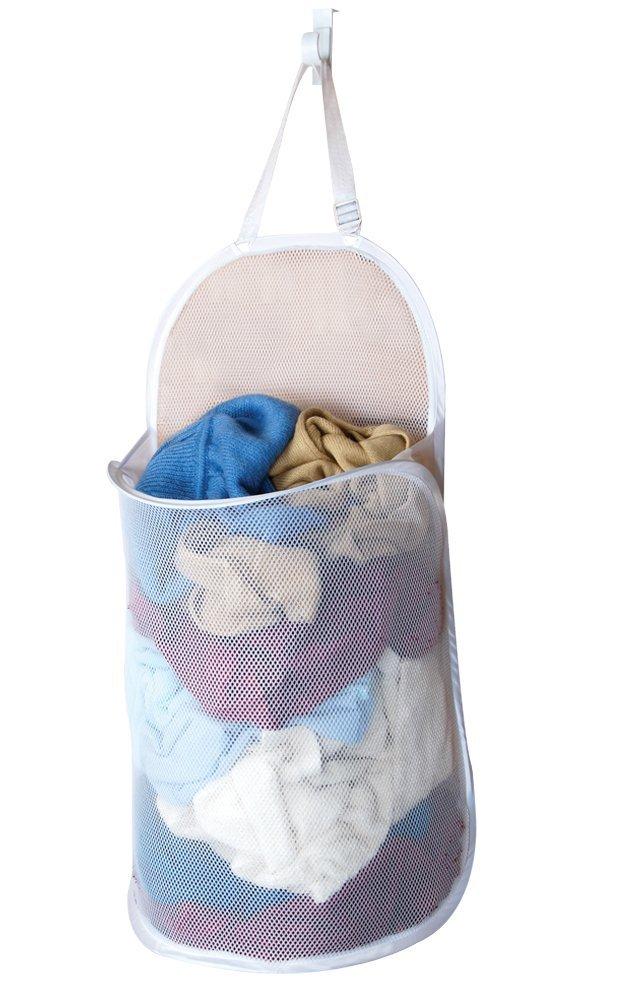 ProMart DAZZ Deluxe PopUp Hamper, Over the Door, White