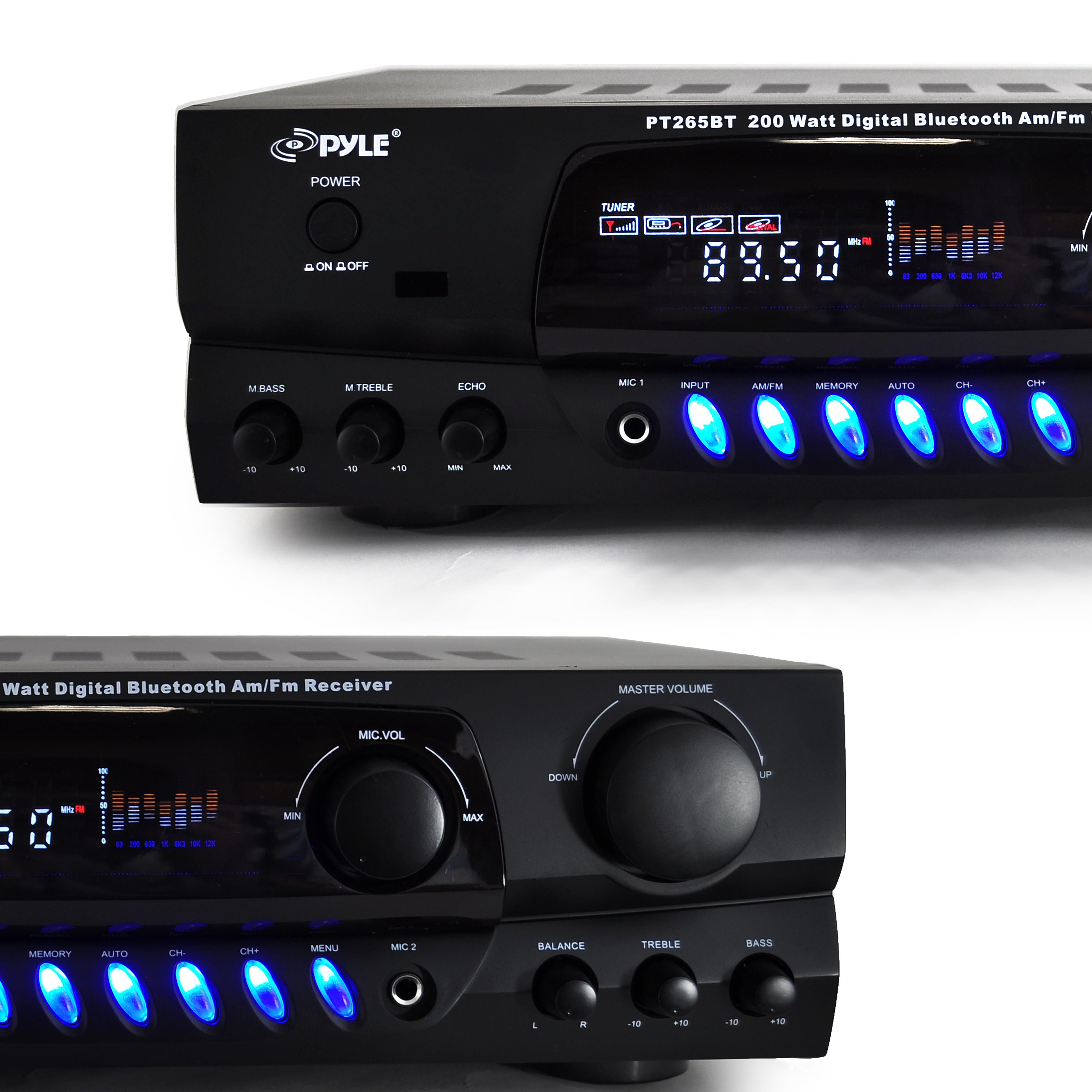 PYLE PT265BT Bluetooth 200W Digital Receiver Amplifier for