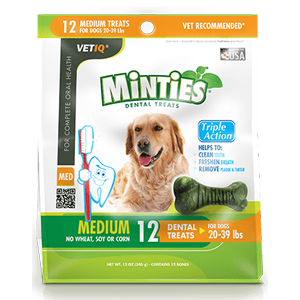 Minties, dog, treats, dental bone, clean teeth