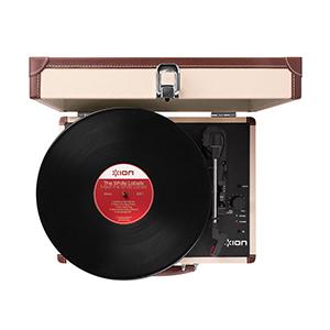 Ion Audio Vinyl Motion Deluxe 3-Speed Belt Drive Suitcase Turntable