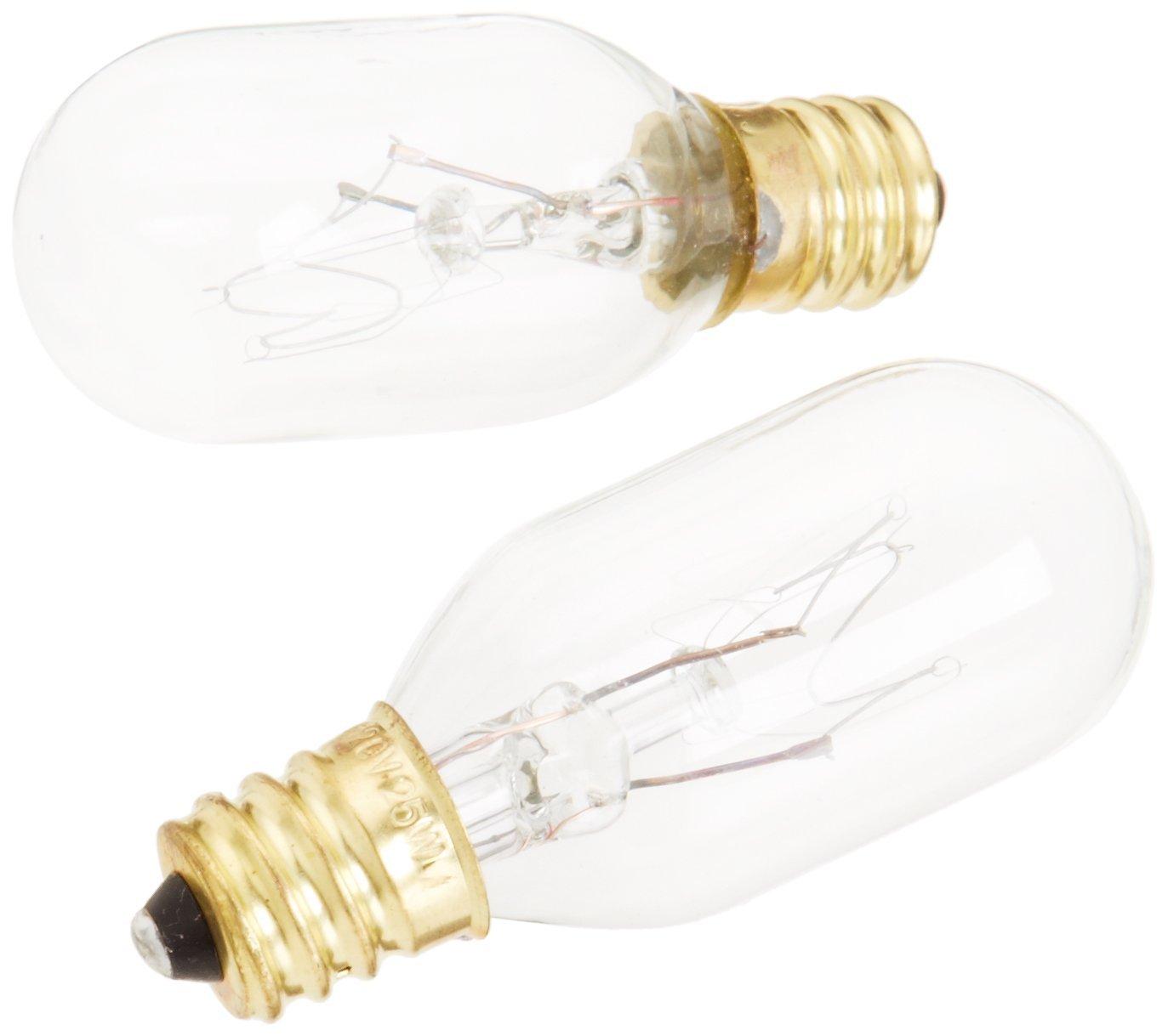 Jerdon JPT25W 25Watt Replacement Light Bulbs for Lighted Mirrors, 2Pack