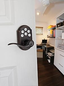 office lock, kwikset, electronic lock, lever lock, door lock