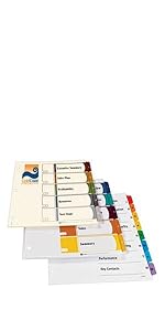 Table of Contents Dividers - Executive Kit