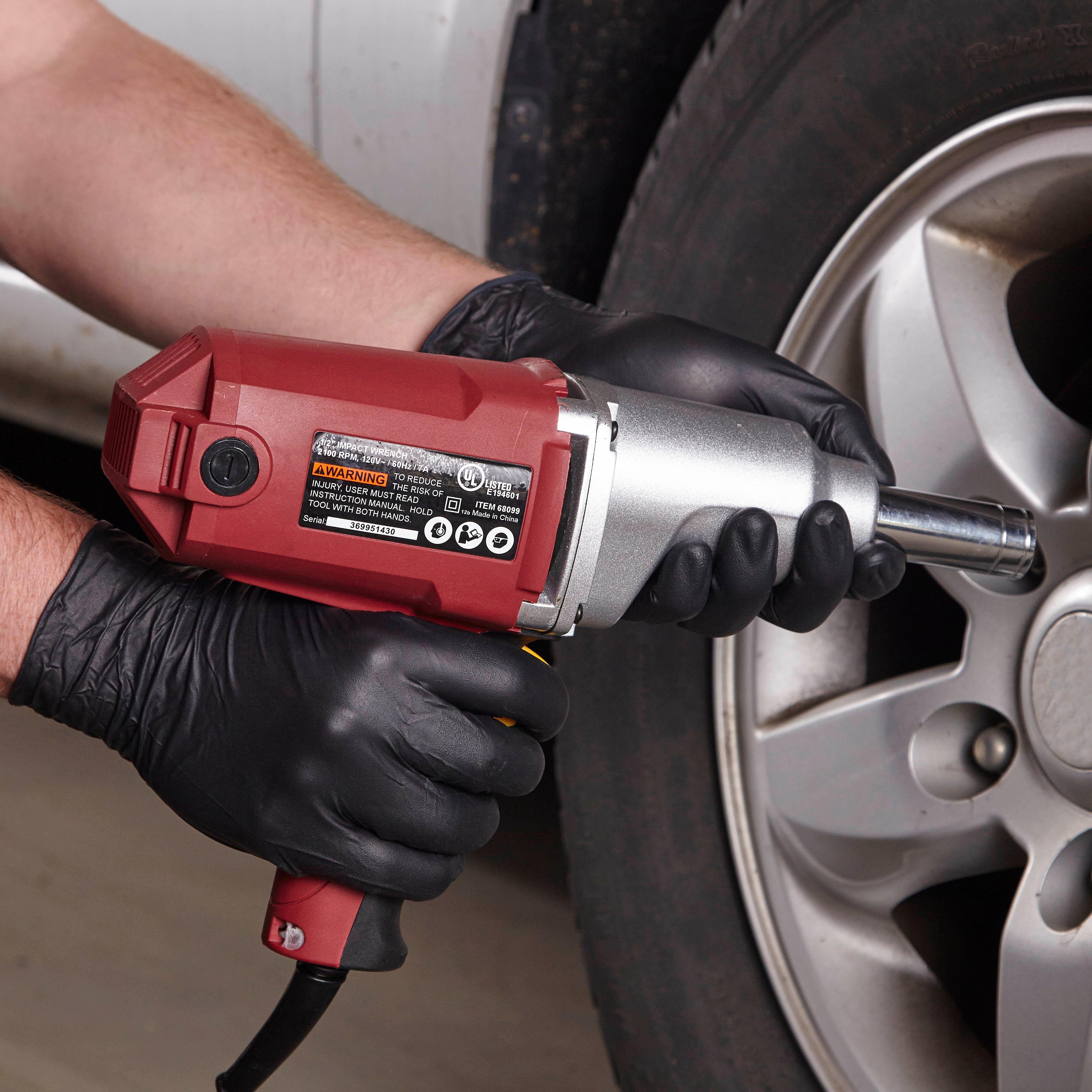 Venom VEN6142 Steel Premium Industrial Nitrile Gloves, Medium, Black