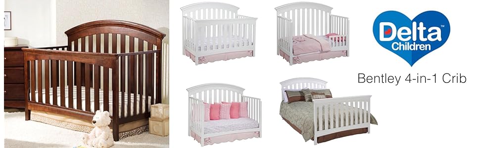 Amazon Com Delta Children Bentley 4 In 1 Crib Chocolate