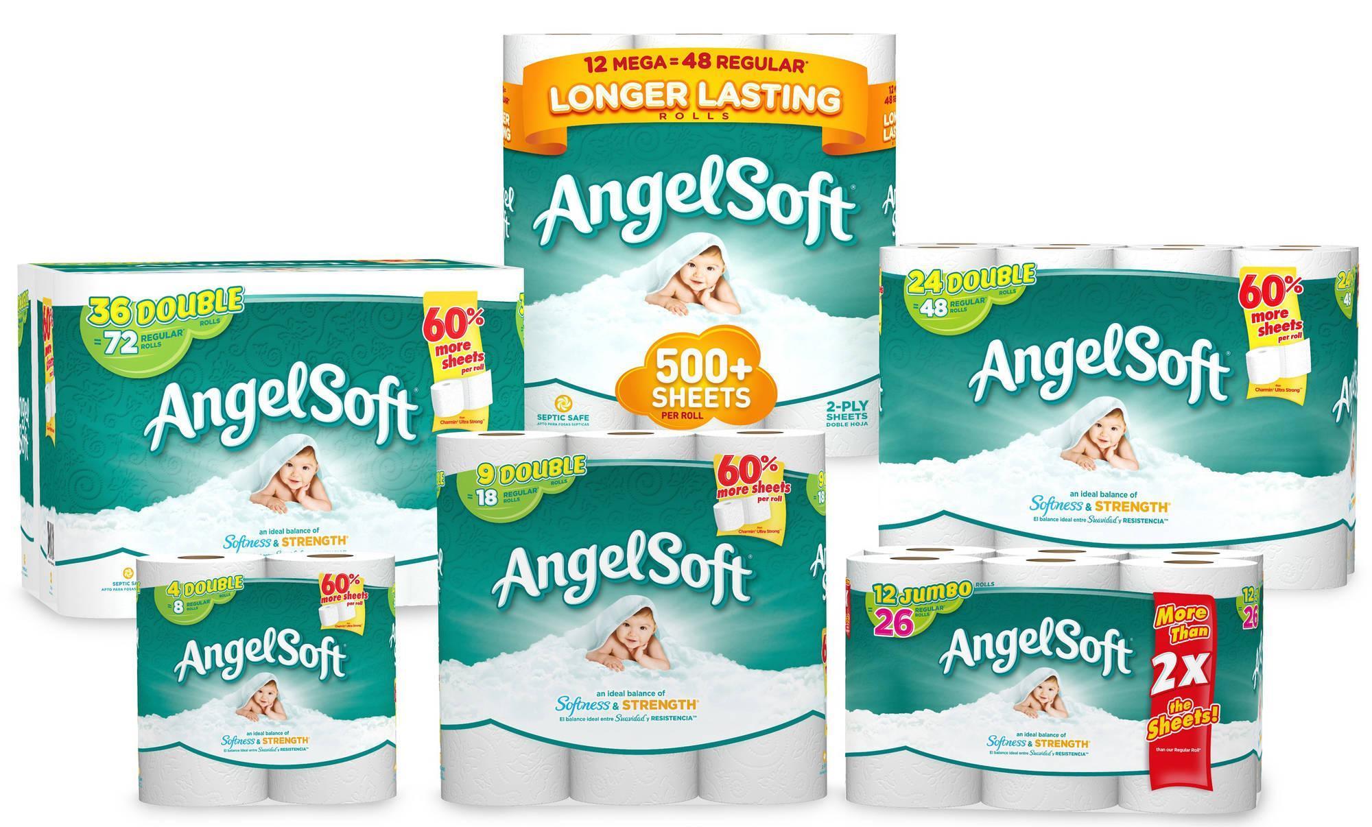 Angel Soft Bath Tissue, 48 Double Rolls Toilet Paper, 12