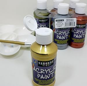 acrylic,paint,six,pack,set,project,school,fun,color,painting,coloring,art,artist,metallic,shimmer